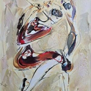 Umetnička slika Duet 1 slikar Dušan Rajšić – tehnika akril na platnu – format slike sa ramom 56×41 cm – bez rama 50×35 cm – Cena umetničke slike 15.340 dinara – uz sertifikat – izgled slike bez rama