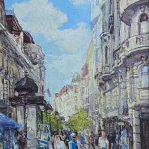 Umetnička slika Knez Mihailova slikarka Olja Nikonova