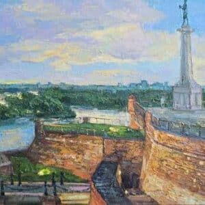 Umetnička slika Pobednik slikarka Olja Nikonova – tehnika ulje na platnu – format slike sa ramom 43×57 cm – bez rama 27×41 cm – Cena umetničke slike 25.960 dinara – uz sertifikat – izgled slike bez rama