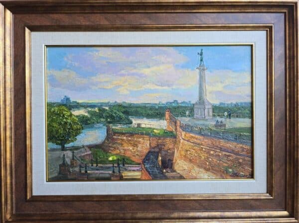 Umetnička slika Pobednik slikarka Olja Nikonova – tehnika ulje na platnu – format slike sa ramom 43×57 cm – bez rama 27×41 cm – Cena umetničke slike 25.960 dinara – uz sertifikat – izgled slike sa ramom