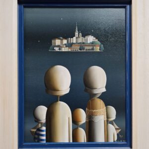 Umetnička slika Beograd slikar Sandra Mitrović - tehnika ulje na platnu - format slike sa ramom 55x45 cm - bez rama 40x30 cm - Cena umetničke slike 49560 dinara - izgled slike sa ramom