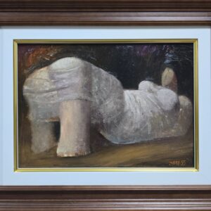 Umetnička slika Demetra slikar Ljubodrag Janković Jale - tehnika ulje na kartonu - format slike sa ramom 39x49 cm - bez rama 25x35 cm - Cena umetničke slike 64900 dinara - izgled slike sa ramom