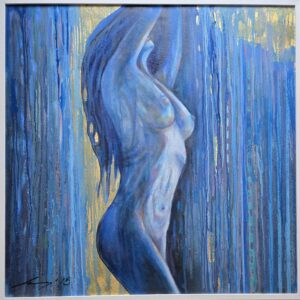 Umetnička slika Akt slikar Ivan Vanja Milanović - tehnika ulje na platnu - bez rama 100x100 cm - Cena umetničke slike 38940 dinara