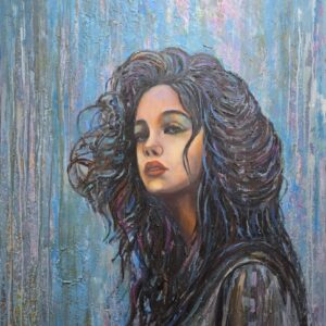 Umetnička slika Crna slikar Ivan Vanja Milanović - tehnika ulje na platnu - bez rama 120x100 cm - Cena umetničke slike 38940 dinara