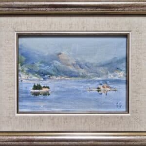 Umetnička slika More 3 slikar Dragan Tasić - tehnika akril na lesonitu - format slike sa ramom 23x28 cm - bez rama 13x17 cm - Cena umetničke slike 6490 dinara - izgled slike sa ramom