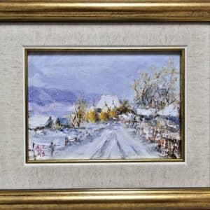 Umetnička slika Zlatibor 4 slikar Dragan Tasić - tehnika akril na lesonitu - format slike sa ramom 23x28 cm - bez rama 13x17 cm - Cena umetničke slike 6490 dinara - izgled slike sa ramom