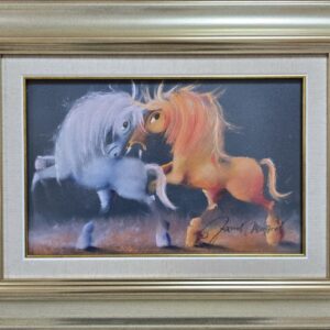 Umetnička slika Belo i crveno III slikar Janoš Mesaroš- tehnika pastel - veličina slike bez rama 22x34 cm - sa ramom 41x53 cm - cena umetničke slike 35400 dinara - izgled slike sa ramom