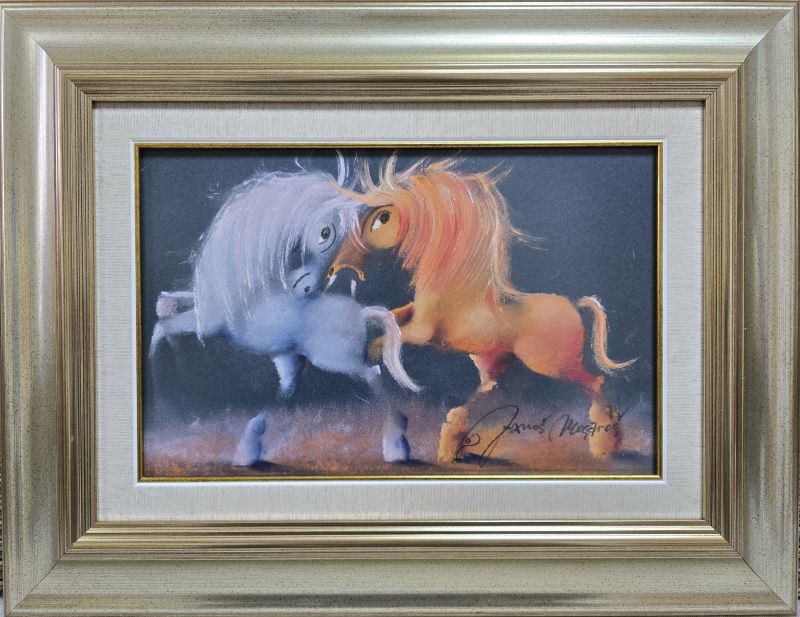 Umetnička slika Belo i crveno III slikar Janoš Mesaroš- tehnika pastel - veličina slike bez rama 22x34 cm - sa ramom 41x53 cm - cena umetničke slike 35400 dinara - izgled slike sa ramom