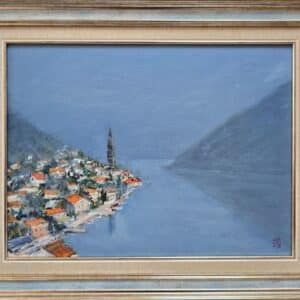 Umetnička slika More 11 slikar Dragan Tasić - tehnika akril na platnu kaširano na kartonu - format slike sa ramom 40x50 cm - bez rama 30x40 cm - Cena umetničke slike 11210 dinara - izgled slike sa ramom