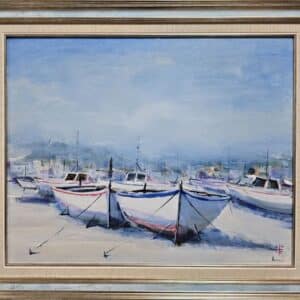 Umetnička slika More 14 slikar Dragan Tasić- tehnika akril na platnu kaširano na kartonu - veličina slike bez rama 40x50 cm - sa ramom 51x61 cm - cena umetničke slike 14160 dinara - izgled slike sa ramom