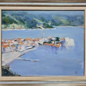 Umetnička slika More 15 slikar Dragan Tasić- tehnika akril na platnu kaširano na kartonu - veličina slike bez rama 40x50 cm - sa ramom 51x61 cm - cena umetničke slike 14160 dinara - izgled slike sa ramom