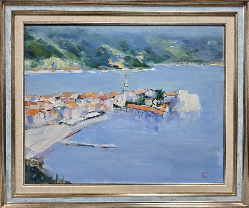 Umetnička slika More 15 slikar Dragan Tasić- tehnika akril na platnu kaširano na kartonu - veličina slike bez rama 40x50 cm - sa ramom 51x61 cm - cena umetničke slike 14160 dinara - izgled slike sa ramom