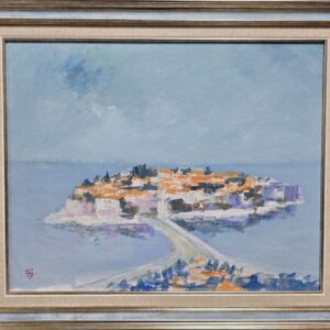 Umetnička slika More 16 slikar Dragan Tasić- tehnika akril na platnu kaširano na kartonu - veličina slike bez rama 40x50 cm - sa ramom 51x61 cm - cena umetničke slike 14160 dinara - izgled slike sa ramom