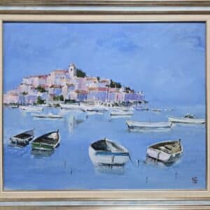 Umetnička slika More 17 slikar Dragan Tasić- tehnika akril na platnu kaširano na kartonu - veličina slike bez rama 50x60 cm - sa ramom 60x70 cm - cena umetničke slike 17700 dinara - izgled slike sa ramom