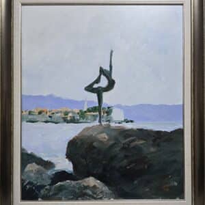 Umetnička slika More 19 slikar Dragan Tasić- tehnika akril na platnu kaširano na kartonu - veličina slike bez rama 60x50 cm - sa ramom 70x60 cm - cena umetničke slike 17700 dinara - izgled slike sa ramom