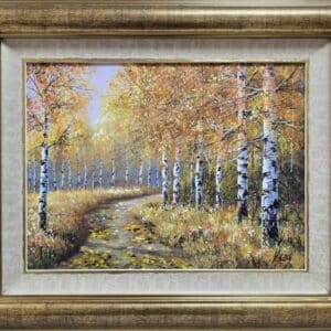 Umetnička slika Jesen 2 slikar Aleksandar Injac- tehnika ulje na platnu - veličina slike bez rama 30x40 cm - sa ramom 46x56 cm - cena umetničke slike 17700 dinara - izgled slike sa ramom