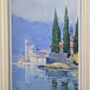 Umetnička slika Letnja idila 2 slikar Dragan Tasić- tehnika akril na lesonitu - veličina slike bez rama 70x50 cm - sa ramom 85x65 cm - cena umetničke slike 30680 dinara - izgled slike sa ramom