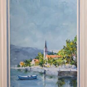 Umetnička slika Morski pejsaž 2 slikar Dragan Tasić- tehnika akril na lesonitu - veličina slike bez rama 80x60 cm - sa ramom 95x85 cm - cena umetničke slike 38940 dinara - izgled slike sa ramom