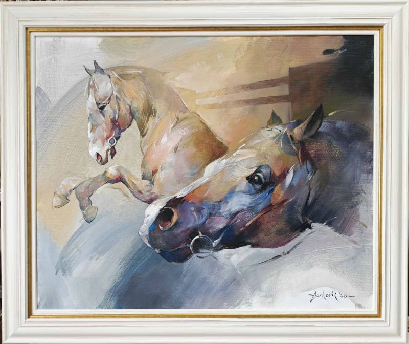 Umetnička slika Prepone slikar Braca Đurković- tehnika akril ulje na platnu od jute - veličina slike bez rama 65x80 cm - sa ramom 81x96 cm - cena umetničke slike 182900 dinara - izgled slike sa ramom