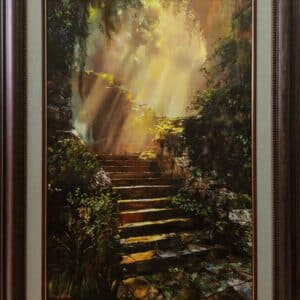 Umetnička slika Trinaesti sat slikar Predrag Vitezović- tehnika ulje na medijapanu - veličina slike bez rama 85x60 cm - sa ramom 113x88 cm - cena umetničke slike 171100 dinara - izgled slike sa ramom