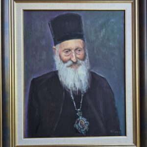 Umetnička slika Patrijarh Pavle slikar Zvonko Šindić- tehnika ulje na platnu - veličina slike bez rama 50x40 cm - sa ramom 66x56 cm - cena umetničke slike 35400 dinara - izgled slike sa ramom