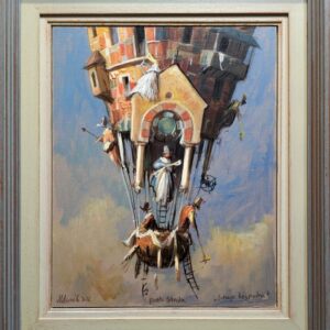 Umetnička slika Lutanje bespućem slikar Goran Mitrović- tehnika kombinovana tehnika - veličina slike bez rama 50x40 cm - sa ramom 70x60 cm - cena umetničke slike 82600 dinara - izgled slike sa ramom.