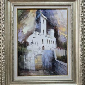 Umetnička slika Ostrog slikar Dejan Slepčević- tehnika ulje na platnu - veličina slike bez rama 40x30 cm - sa ramom 60x50 cm - cena umetničke slike 30680 dinara - izgled slike sa ramom.