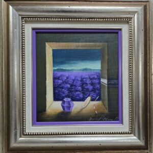 Umetnička slika Prolaz slikar prof. FLU Nenad Stanković- tehnika ulje na platnu - veličina slike bez rama 29x27 cm - sa ramom 51x49 cm - cena umetničke slike 53100 dinara - izgled slike sa ramom.