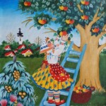 Umetnicka slika - Naziv slike Berba-Slikarka Eva Husarikova-Naiva-Kovacica-tehnika ulje na platnu-Format slike sa ramom 36x41 cm-bez rama 25×30 cm-sertifikat-Cena slike 47200 dinara - izgled slike bez rama Umetnicka slika - Naziv slike Berba-Slikarka Eva Husarikova-Naiva-Kovacica-tehnika ulje na platnu-Format slike sa ramom 36x41 cm-bez rama 25×30 cm-sertifikat-Cena slike 47200 dinara - izgled slike bez rama