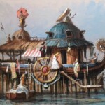 Umetnicka slika - Naziv slike Iscekivanje putovanja-Slikar Goran Mitrovic-kombinovana tehnika-Format slike bez rama 50x60 cm-sa ramom 70x80 cm-sertifikat-Cena slike 76700 dinara - izgled slike bez rama