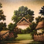 Umetnicka slika - Naziv slike Salas-Slikar Sava Stojkov-Format slike sa ramom 120x120 cm-bez rama 100x100 cm.-tehnika ulje na platnu-sertifikat-stari ram-Cena slike 590000 dinara - izgled slike bez rama