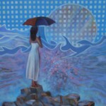 Umetnicka slika 16-Naziv slike Pored mora-tehnika ulje na platnu-Format slike100x100 cm-Slikar Ivan Vanja Milanovic.-sertifikat-Cena slike 82600 dinara - izgled slike bez rama