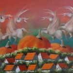 Umetnicka slika 9-Naziv slike U tem Somboru-Slikar Janos Mesaros-kombinovana tehnika -pastel-ulje i lak na lesonitu-Format slike sa ramom 69x89 cm-bez rama 50x70 cm-sertifikat- Cena slike 82600 dinara - izgled slike bez rama