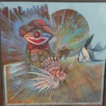 Umetnicka slika - Naziv slike Akvarijum zelja-tehnika ulje na platnu-Format slike 100x100 cm-Slikar Ivan Vanja Milanovic.-Cena slike 82600 dinara - izgled slike bez rama