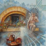 Umetnicka slika - Naziv slike Krstionica manastira Gornjak-tehnika ulje na platnu-Format slike 100x100 cm-Slikar Ivan Vanja Milanovic -Cena slike 82600 dinara - izgled slike bez rama Umetnicka slika - Naziv slike Krstionica manastira Gornjak-tehnika ulje na platnu-Format slike 100x100 cm-Slikar Ivan Vanja Milanovic -Cena slike 82600 dinara - izgled slike bez rama