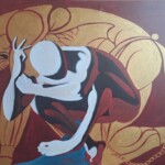 Umetnicka slika - Naziv slike Mislilac-5-Slikar Dusko Trifunovic-Format slike bez rama 60×80 cm-tehnika ulje na platnu-sertifikat-Cena slike 47200 dinara - izgled slike bez rama