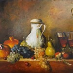 Umetnicka slika - Naziv slike Mrtva priroda-velika-1-tehnika ulje na platnu-sertifikat-Format slike sa ramom 64x84 cm-bez rama 70x50 cm-Slikar Dragan Canić - Cena slike 35400 dinara - izgled slike bez rama Umetnicka slika - Naziv slike Mrtva priroda-velika-1-tehnika ulje na platnu-sertifikat-Format slike sa ramom 64x84 cm-bez rama 70x50 cm-Slikar Dragan Canić - Cena slike 35400 dinara - izgled slike bez rama