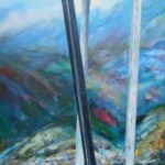 Umetnicka slika - Naziv slike Obala-tehnika ulje na platnu-Format slike 157x64 cm-akademski slikar Goran Bankovic-sertifikat-Cena slike 47200 dinara - izgled slike bez rama