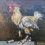 Umetnicka slika - Naziv slike Pevac-Slikar Tomislav Suhecki-Format slike sa ramom 70x90 cm-bez rama 50x70 cm-tehnika ulje na platnu-luxuzno uramljena-sertifikat-Cena slike 47200 dinara - izgled slike bez rama