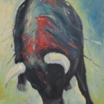 Umetnicka slika - Naziv slike Ranjeni bik-tehnika ulje na platnu-Format slike sa ramom 94x74 cm-bez rama 80x60 cm-akademski slikar-Milovan Penkov Penkaso-sertifikat-Cena slike 38940 dinara - izgled slike bez rama Umetnicka slika - Naziv slike Ranjeni bik-tehnika ulje na platnu-Format slike sa ramom 94x74 cm-bez rama 80x60 cm-akademski slikar-Milovan Penkov Penkaso-sertifikat-Cena slike 38940 dinara - izgled slike bez rama