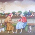 Umetnicka slika - Naziv slike Razgovor-tehnika ulje na platnu-Format slike 30x40 cm-Naiva - Slikar Jan Bacur-sertifikat-Cena slike 23600 dinara - izgled slike bez rama Umetnicka slika - Naziv slike Razgovor-tehnika ulje na platnu-Format slike 30x40 cm-Naiva - Slikar Jan Bacur-sertifikat-Cena slike 23600 dinara - izgled slike bez rama