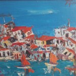 Umetnicka slika - Naziv slike Sicilija-5-Slikar Dusko Trifunovic-Format slike sa ramom 44×54 cm-bez rama 30×40 cm-tehnika ulje na lesonitu-sertifikat-Cena slike 28320 dinara - izgled slike bez rama