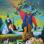 Umetnicka slika - Naziv slike Strasilo-1-Slikar Pavel Cicka-Naiva-Kovacica-tehnika ulje na platnu-kasirano na lesonit-Format slike sa ramom 66×56 cm-bez rama 50×40 cm-sertifikat- Cena slike 70800 dinara - izgled slike bez rama Umetnicka slika - Naziv slike Strasilo-1-Slikar Pavel Cicka-Naiva-Kovacica-tehnika ulje na platnu-kasirano na lesonit-Format slike sa ramom 66×56 cm-bez rama 50×40 cm-sertifikat- Cena slike 70800 dinara - izgled slike bez rama