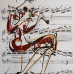 Umetnicka slika - Naziv slike Violinistkinja-kombinovana-ulje i crtez na papiru-Format slike 49×33 cm-akademski slikar Dusan Rajsic-sertifikat-Cena slike 11800 dinara - izgled slike bez rama Umetnicka slika - Naziv slike Violinistkinja-kombinovana-ulje i crtez na papiru-Format slike 49×33 cm-akademski slikar Dusan Rajsic-sertifikat-Cena slike 11800 dinara - izgled slike bez rama