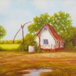 Umetnicka slika - naziv slike Kuca kraj bunara-tehnika ulje na platnu-Format slike sa ramom 63x83 cm-bez rama 50x70 cm-Slikar Miomir Badzic-sertifikat-Cena slike 29500 dinara - izgled slike bez rama Umetnicka slika - naziv slike Kuca kraj bunara-tehnika ulje na platnu-Format slike sa ramom 63x83 cm-bez rama 50x70 cm-Slikar Miomir Badzic-sertifikat-Cena slike 29500 dinara - izgled slike bez rama