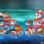 Umetnicka slika - naziv slike Sicilija-10-Slikar Dusko Trifunovic-Format slike sa ramom 66x86 cm-bez rama 50x70 cm-tehnika ulje na platnu-sertifikat-Cena slike 59000 dinara - izgled slike bez rama