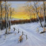 Umetnička slika - Naziv slike Zimski put - slikar Aleksandar Injac - tehnika ulje na platnu - format umetničke slike sa ramom 35x41 cm - bez rama 22x28 cm - Cena umetničke slike  9440 dinara - izgled slike bez rama Umetnička slika - Naziv slike Zimski put - slikar Aleksandar Injac - tehnika ulje na platnu - format umetničke slike sa ramom 35x41 cm - bez rama 22x28 cm - Cena umetničke slike 9440 dinara - izgled slike bez rama