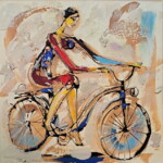 Umetnička slika Bicikl X slikar Dušan Rajšić - tehnika akril na platnu - format slike sa ramom 46x46 cm - bez rama 40x40 cm - Cena umetničke slike 14160 dinara - izgled slike bez rama Umetnička slika Bicikl X slikar Dušan Rajšić - tehnika akril na platnu - format slike sa ramom 46x46 cm - bez rama 40x40 cm - Cena umetničke slike 14160 dinara - izgled slike bez rama