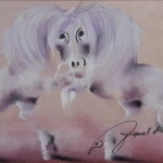 Umetnička slika Ljubicasti ples X,-slikar Janos Mesaros,-tehnika pastel,-luksuzno uramljen,-Format slike sa ramom 40x50 cm -bez rama-25x35-cm -sertifikat,-Cena umetničke slike 18880 dinara-izgled slike bez rama