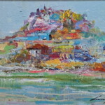 Umetnička slika uzvišenje slikar Ivan Vanja Milanović - tehnika ulje na platnu - format slike sa ramom 62x52 cm - bez rama 50x40 cm - Cena umetničke slike 15340 dinara - izgled slike bez rama